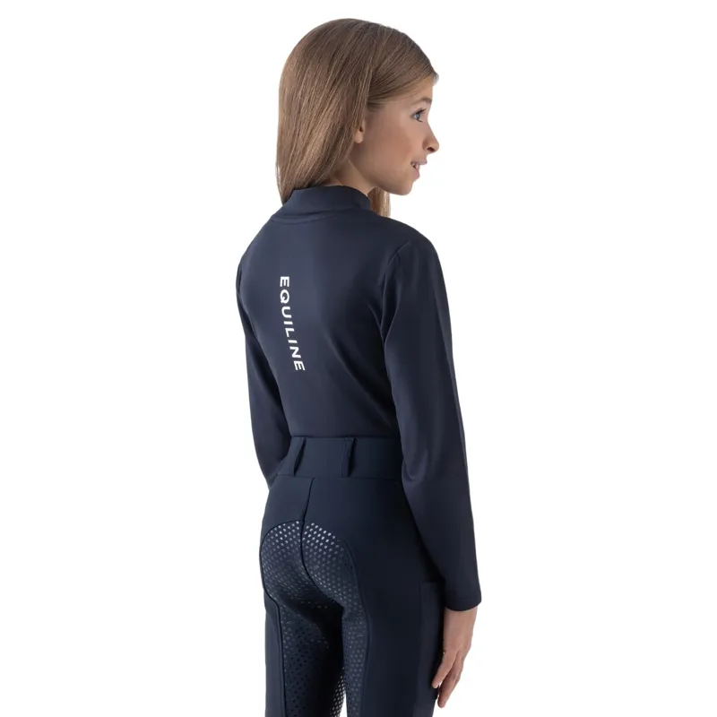 Equiline Eqjin Junior Unisex Second Skin Base Layer - Blue-3