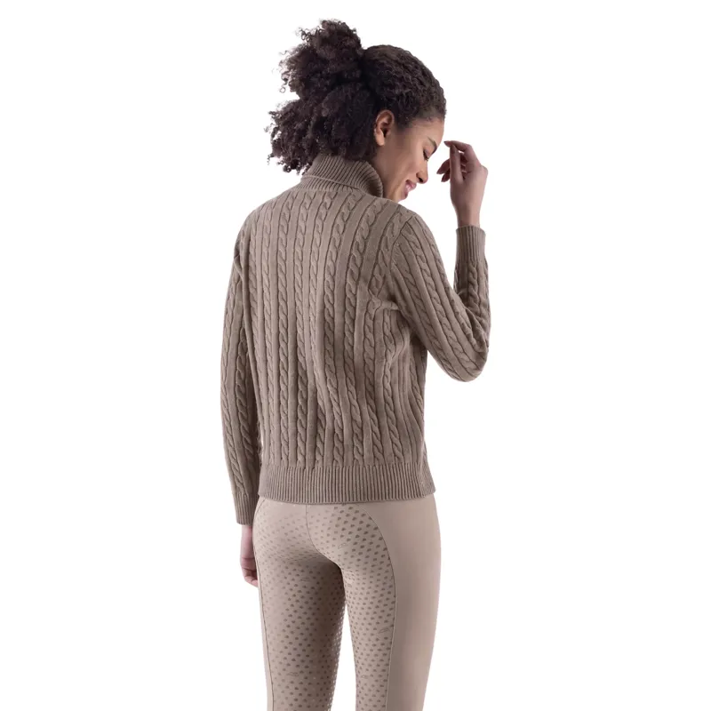 Equiline Eqlover High Neck Pullover - Greige-2