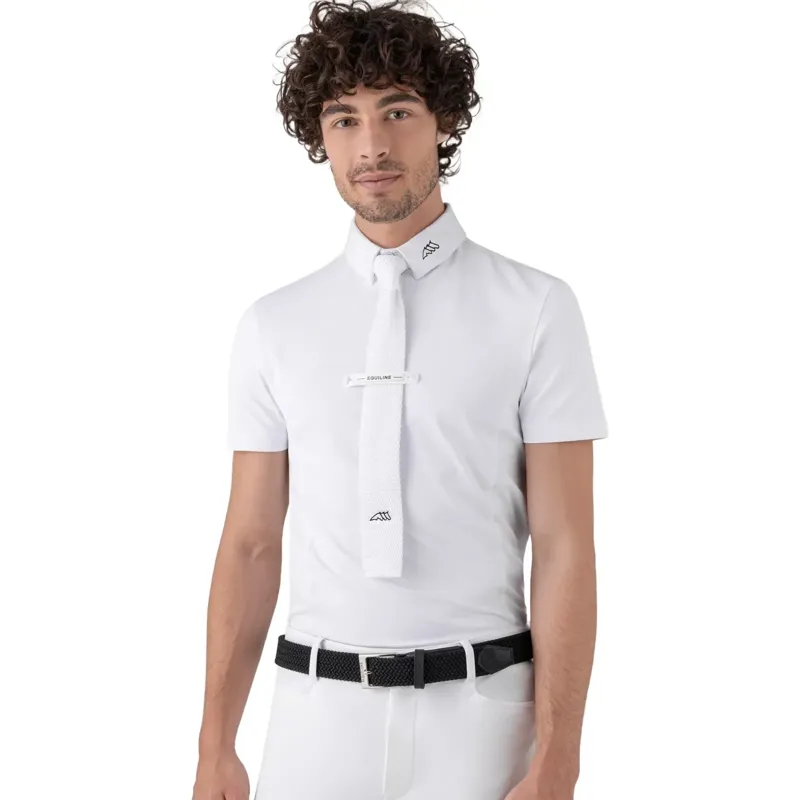 Equiline Ethan Men's Short Sleeve Show Shirt - White
