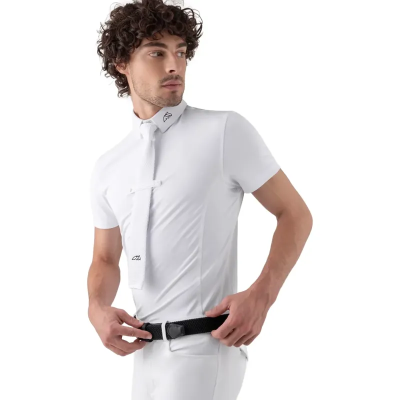 Equiline Ethan Men's Short Sleeve Show Shirt - White-3