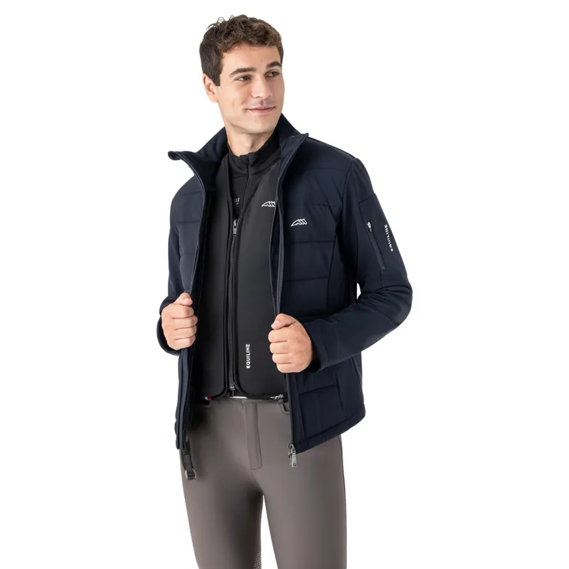 Equiline Exot Men's Airbag-Compatible Softshell Jacket - Navy-1