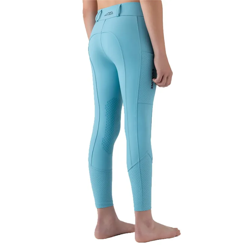 Equiline Gingef Full Grip Junior Riding Tights - Aquarelle-1