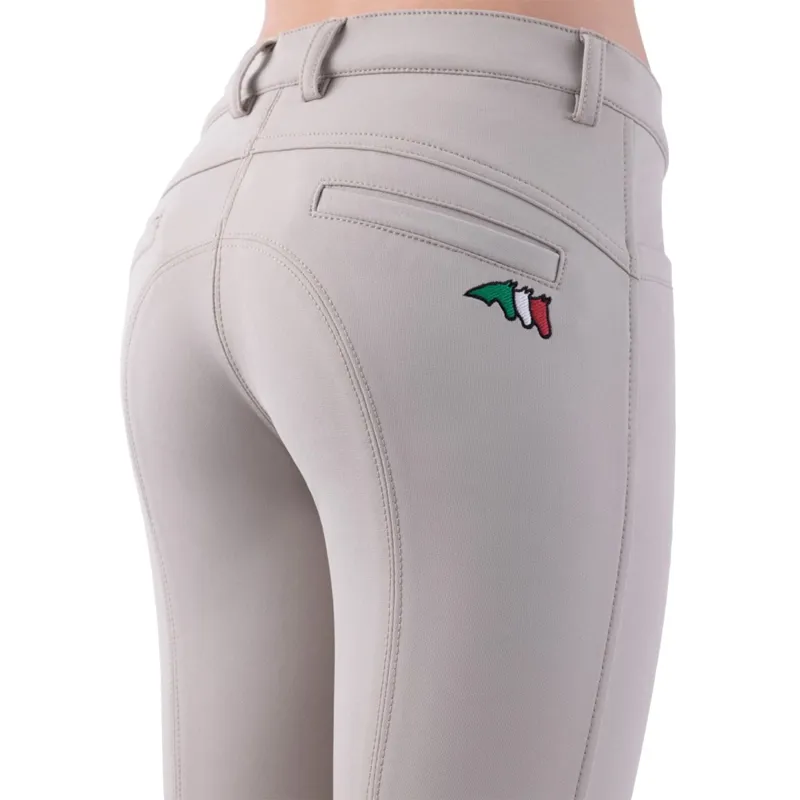Equiline Jinak Knee Grip Junior Girls Competition Breeches - Beige-4