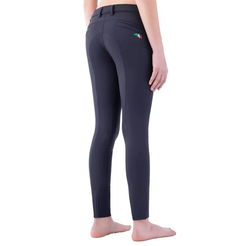 Equiline Jinak Knee Grip Junior Girls Breeches - Blue-1