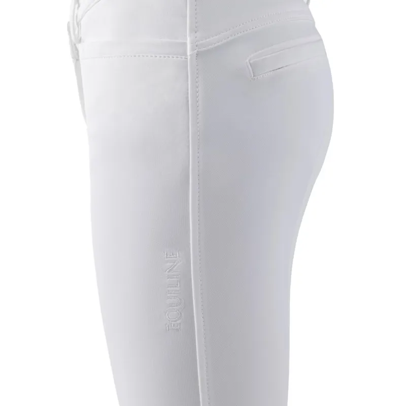 Equiline Jinak Knee Grip Junior Girls Show Breeches - White-3