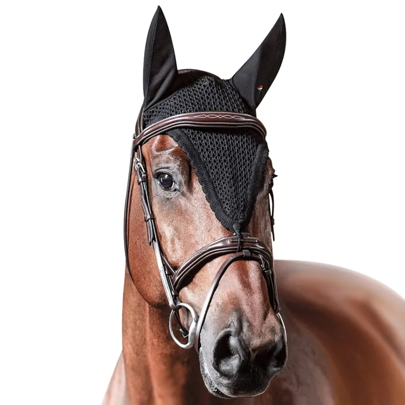 Equiline Loop Ear Bonnet - Black-1