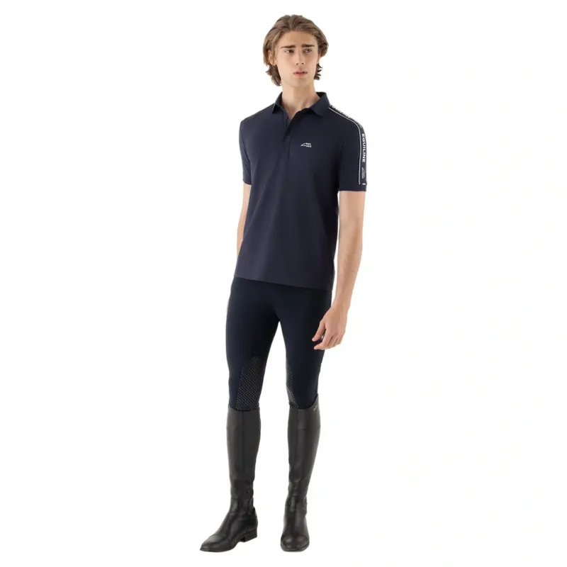 Equiline Eqcravet Men's Polo Shirt - Blue-4