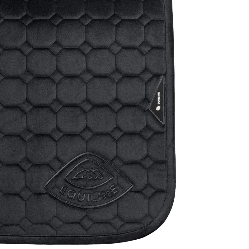 Equiline Arog Octagon Velvet Jump Saddle Pad - Black-1