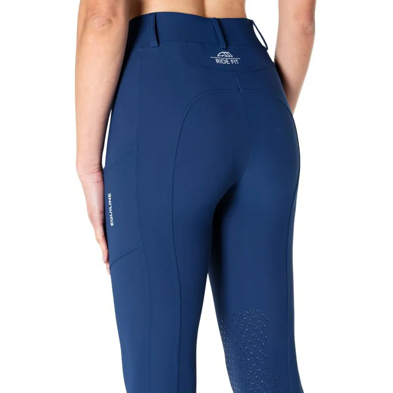 Equiline Eqpoerk Knee Grip Women's Riding Tights - Sodalite Blue-1