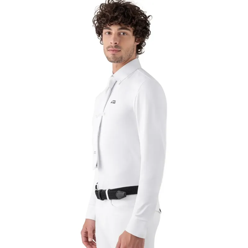 Equiline Sebastian Men's Long Sleeve Show Shirt - White-1