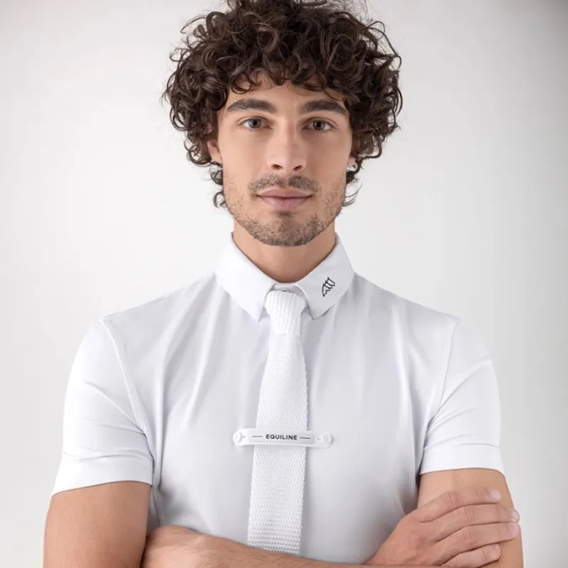 Equiline Ethan Men's Short Sleeve Show Shirt - White-4