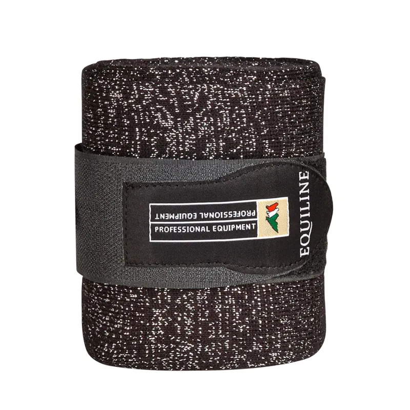Equiline Glitter Polo Wraps - Black-1