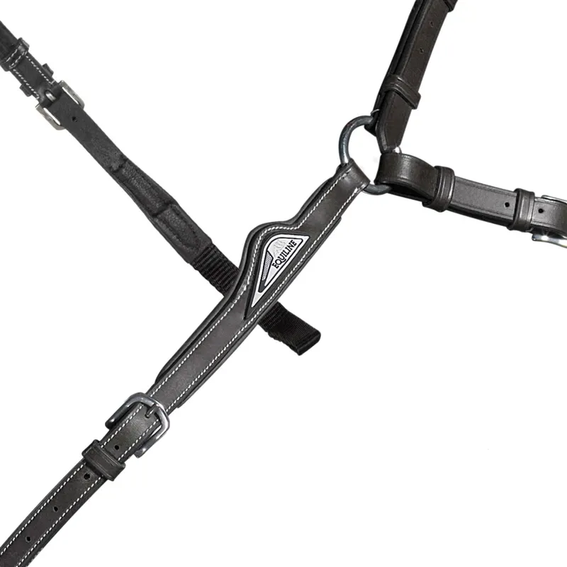 Equiline Breastplate with Martingale Attachment - Black-1