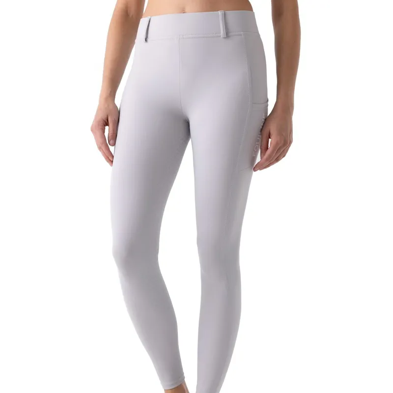 Equiline Calref Ride Fit Full Grip Women's Riding Tights - Ice