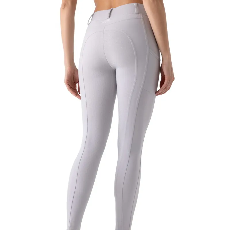 Equiline Calref Ride Fit Full Grip Women's Riding Tights - Ice-1
