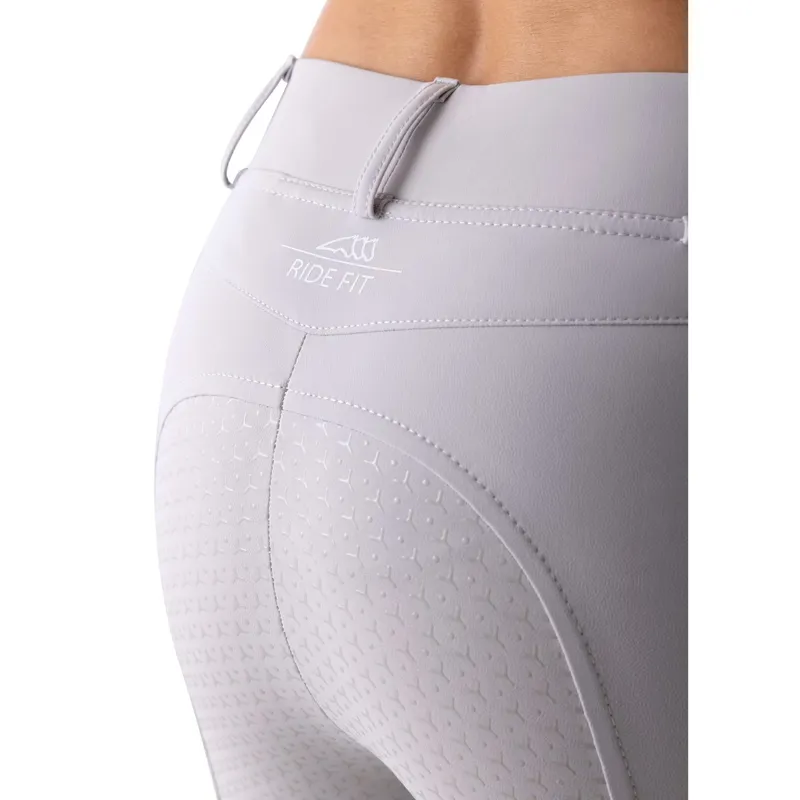 Equiline Calref Ride Fit Full Grip Women's Riding Tights - Ice-3