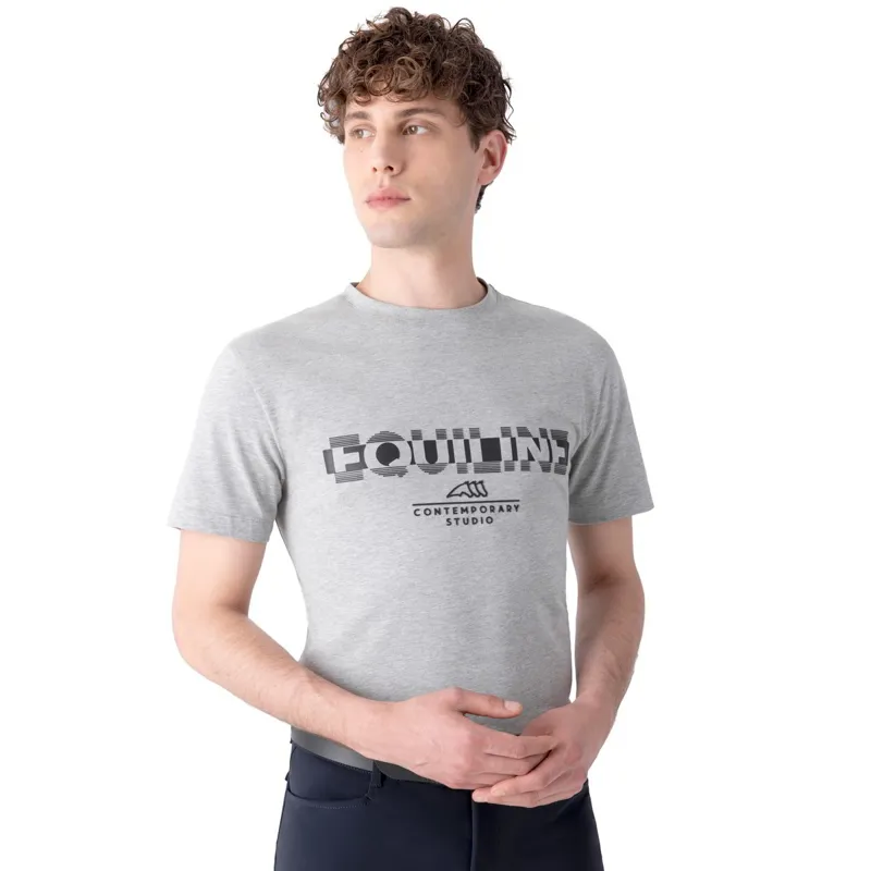 Equiline Colbrec Short Sleeve Mens Tee - Gray Melange