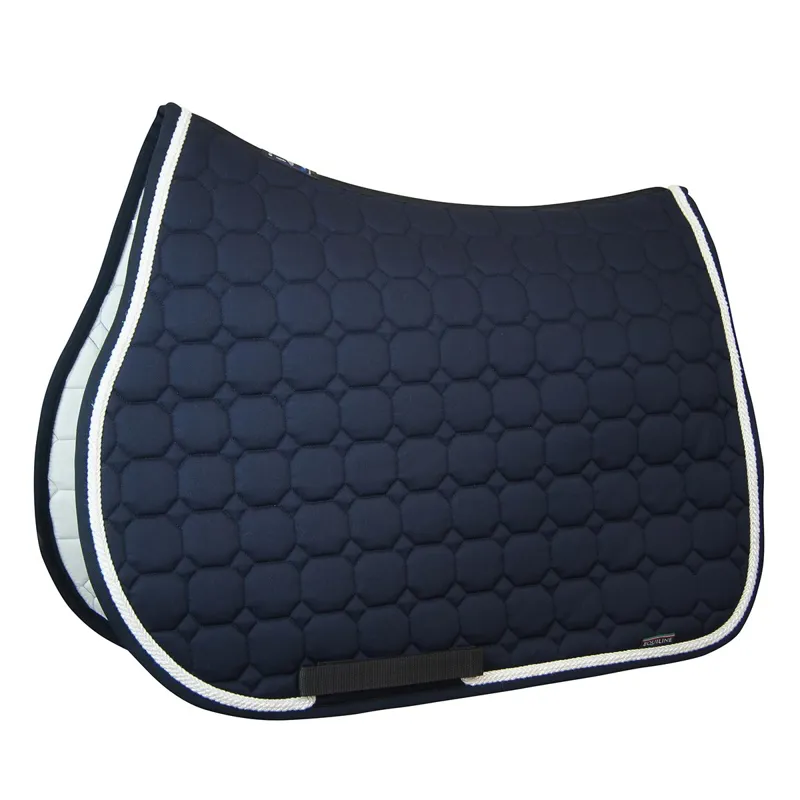 Equiline Octagon Custom Saddle Pad - Blue/White Glitter