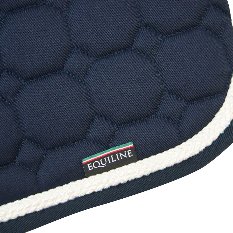 Equiline Octagon Custom Saddle Pad - Blue/White Glitter-1
