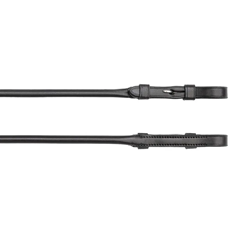 Equiline Continental Web Reins with Billets - Black-1
