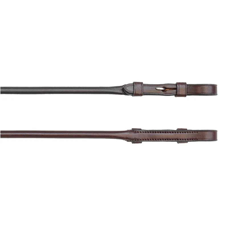 Equiline Continental Web Reins with Billets - Brown-1