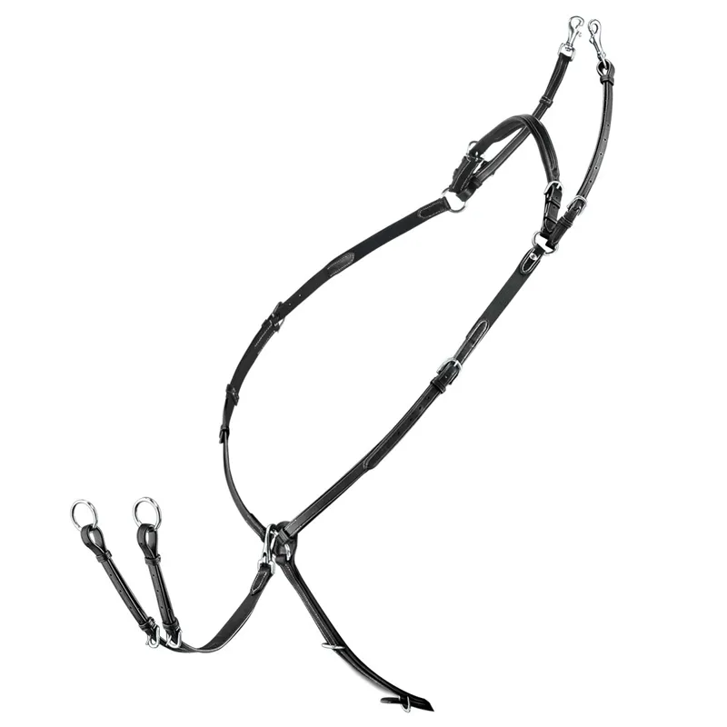 Equiline Elastic Breastplate with Martingale Attachment - Black