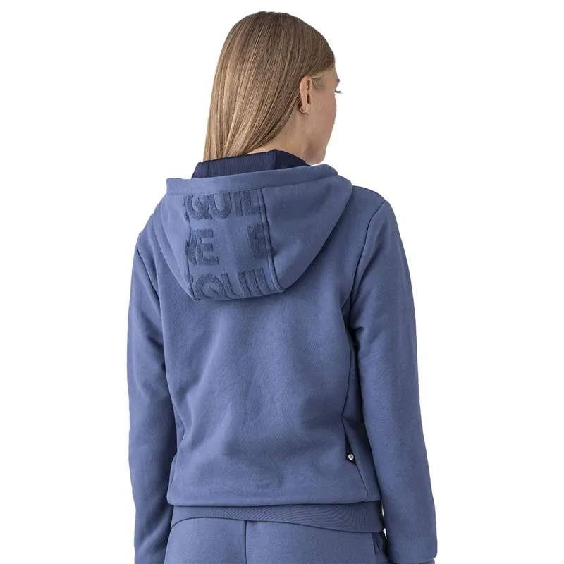 Equiline Evere Full Zip Ladies Hoodie - Blue Wing Teal-1
