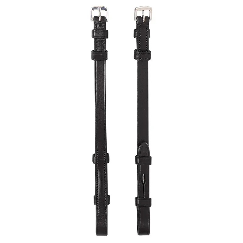 Equiline Flat Cheek Pieces - Black