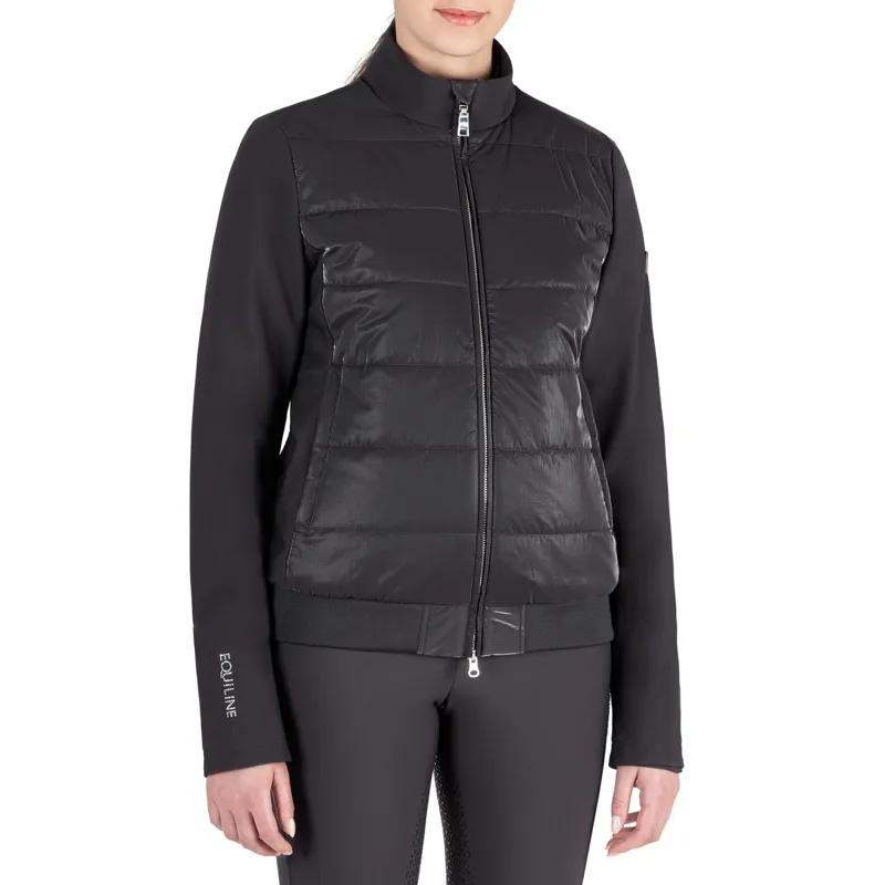 Equiline Gaston Womens Nylon Softshell Hybrid Jacket - Black