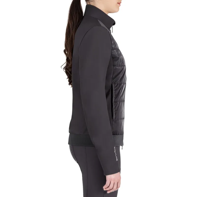 Equiline Gaston Womens Nylon Softshell Hybrid Jacket - Black-2