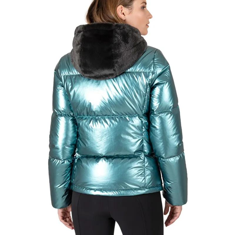 Equiline Gatheg Womens Down Jacket - Green Beetle-1