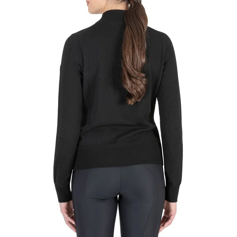 Equiline Gillen Women's Turtleneck Wool Sweater - Black-1