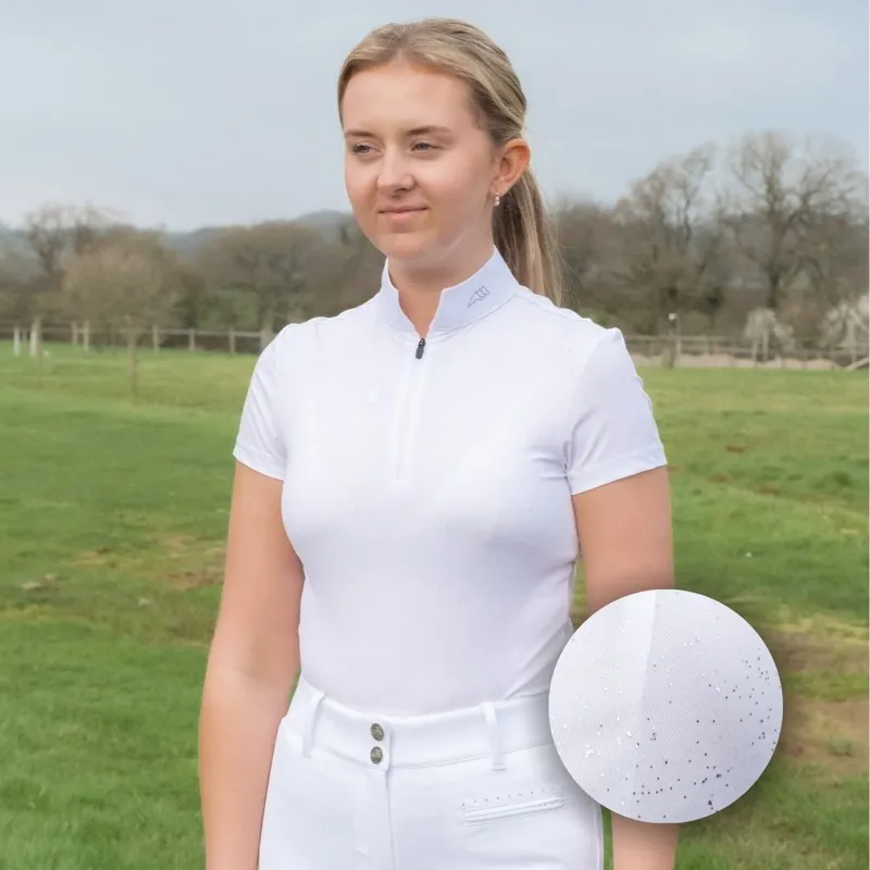 Equiline Gliteg Short Sleeve Women's Competition Shirt - White-2