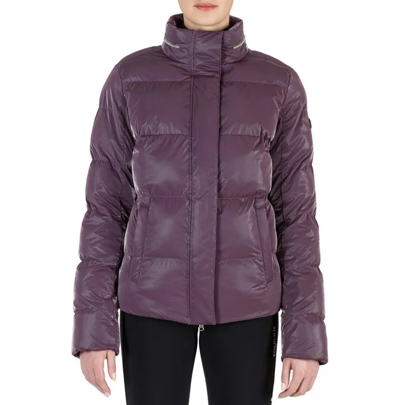 Equiline Gonger Velvet Womens Eco Quilted Jacket - Hortensia