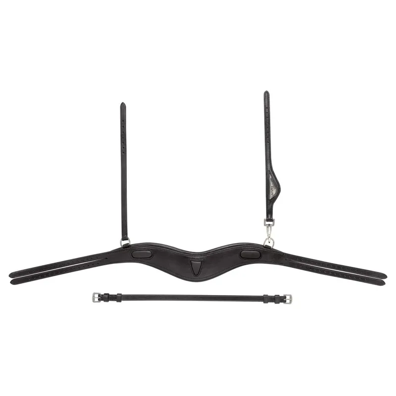 Equiline HPL412 Anatomical Light Two-Tie Crownpiece - Black