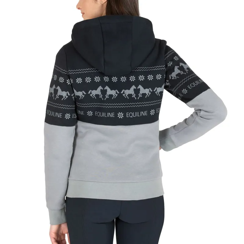 Equiline Nilvian Womens Winter Zip Hoodie - Stone-1