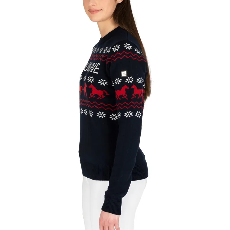 Equiline Nitan Womens Sweater - Blue/Red-2
