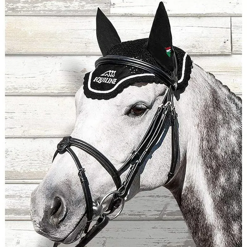 Equiline Outline Ear Net - Black-1