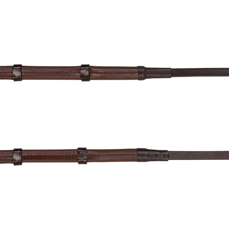 Equiline Pony Reins with Stops - Brown