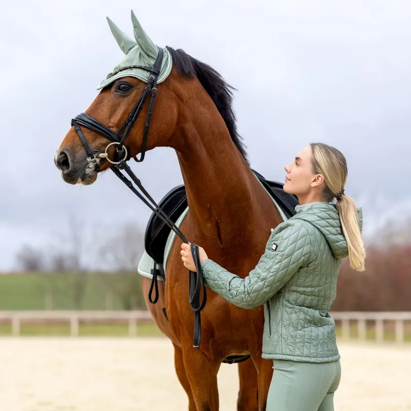 Equiline Erbe Ear Net - Green Milieu-1
