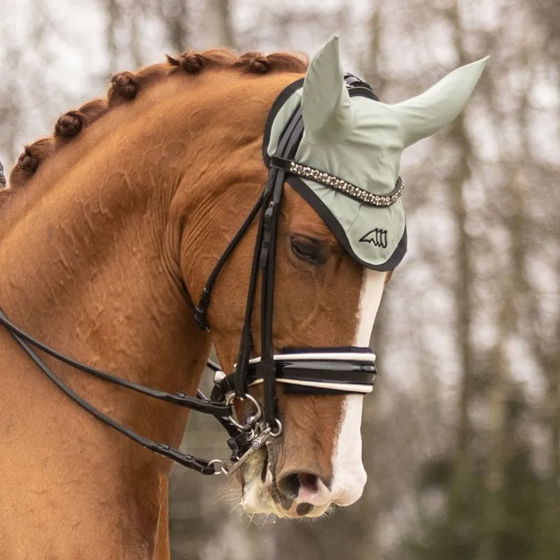 Equiline Ecede Ear Bonnet - Green Milieu-1