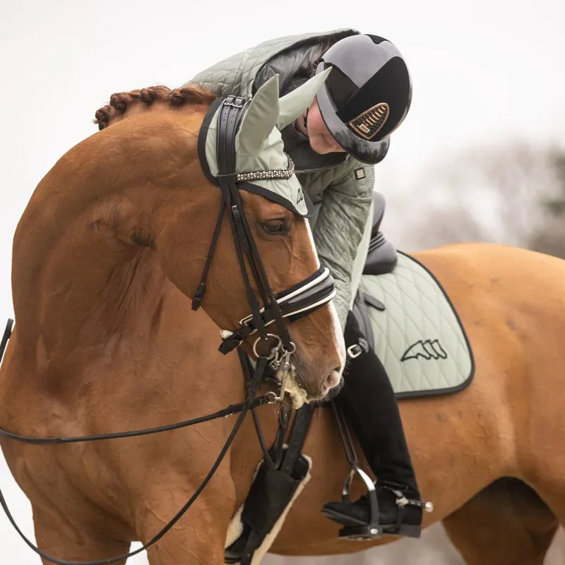 Equiline Ecede Ear Bonnet - Green Milieu-2
