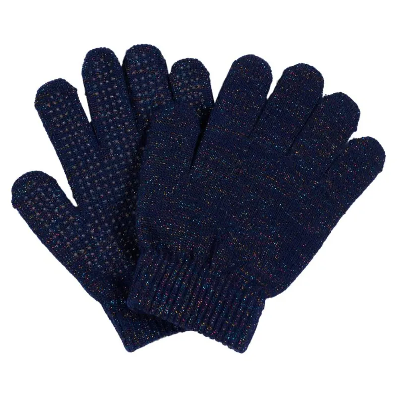 Equipage Luna Glitter Adult Gloves - Navy-1