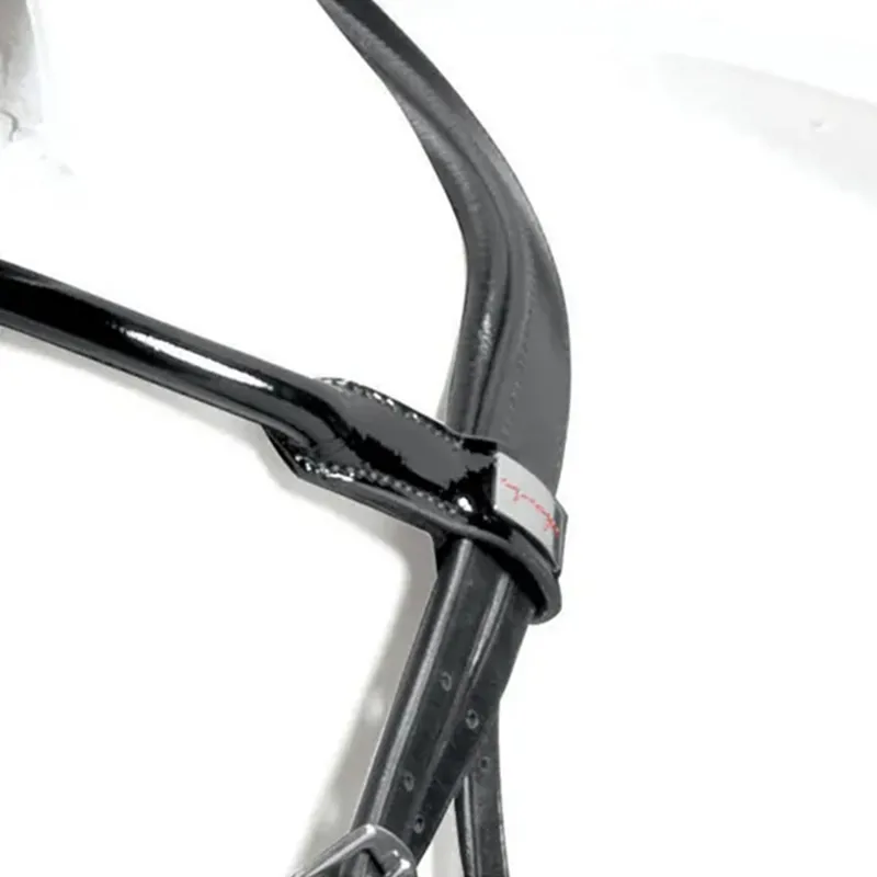 Equipe Rolled Patent Flash Bridle - Brown-2