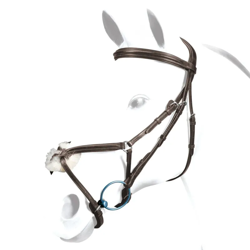 Equipe BR32 No Stress Grackle Bridle - Brown