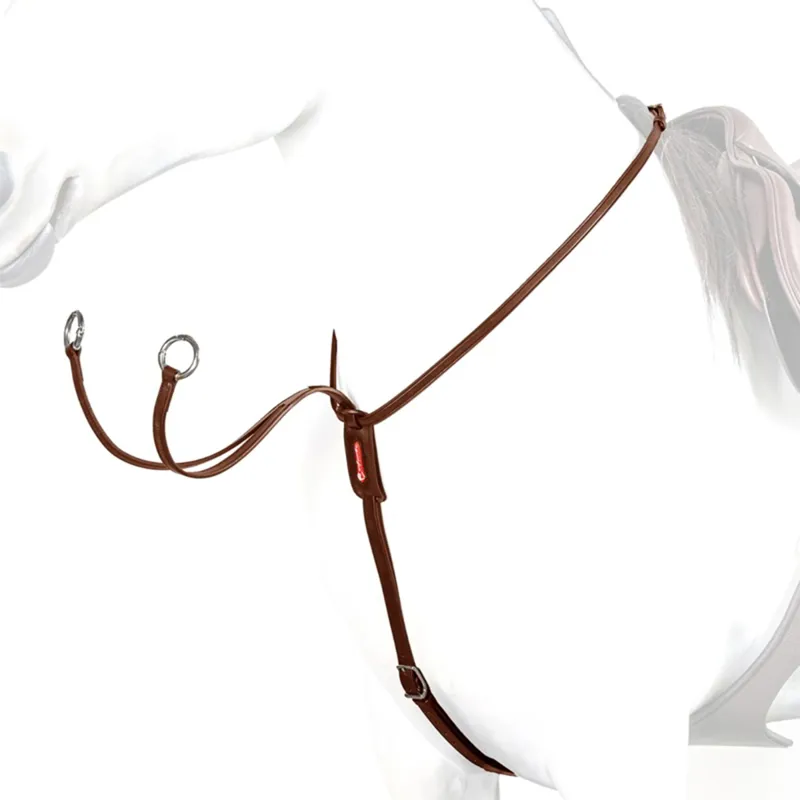 Equipe Running Martingale - Red Brown/Silver