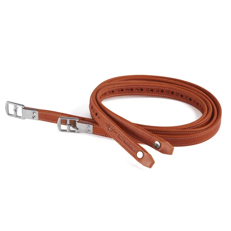Equipe ST18 Nylon Core Stirrup Leathers - Red Brown