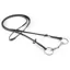Equipe No Core Rubber Grip Reins Hook Stud - Black/Silver