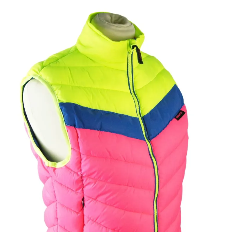 Equisafety CD Junior Riding Vest - Pink/Yellow-2
