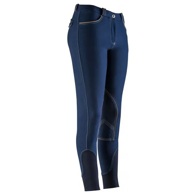 Equi-Theme Verona Knee Patch Women's Breeches - Navy